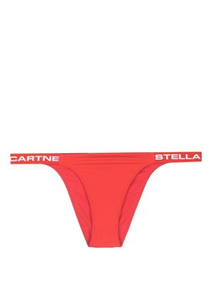 Stella McCartney logo-print bikini bottoms - Red