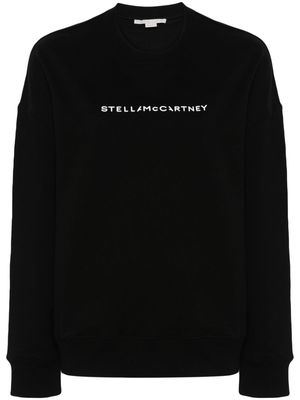 Stella McCartney logo-print cotton sweatshirt - Black