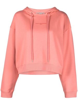 Stella McCartney logo-print drawstring hoodie - Pink