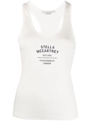 Stella McCartney logo-print racerback top - White