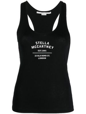 Stella McCartney logo-print racerback vest top - Black