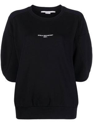 Stella McCartney logo-print round-neck sweatshirt - Black