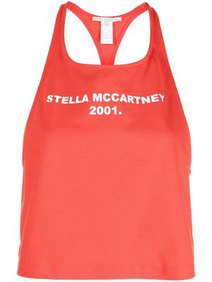Stella McCartney logo-print tank top - Red