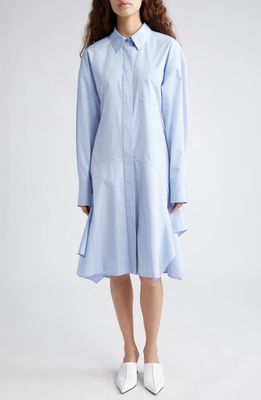 Stella McCartney Long Sleeve Cotton Poplin Shirtdress in 4008 - Sky Blue