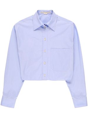 Stella McCartney long-sleeve cotton shirt - Blue
