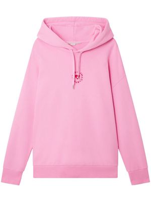 Stella McCartney Lovestruck cotton hoodie - Pink