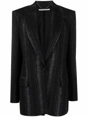 Stella McCartney lurex detailing notch lapels blazer - Black