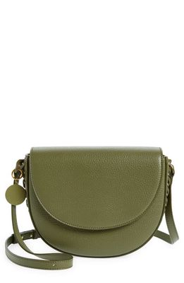 Stella McCartney Medium Frayme Flap Faux Leather Shoulder Bag in 3220 Military Green