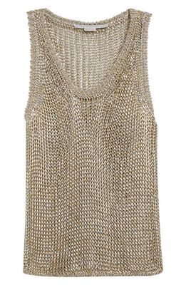 Stella McCartney Metallic Sweater Tank in 8945 - Silver/Gold