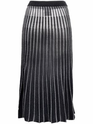 Stella McCartney metallic-threaded pleated skirt - 8490