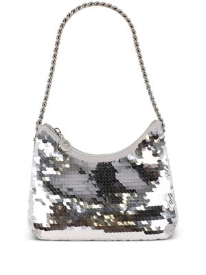 Stella McCartney mini Fabella zip shoulder bag - Silver