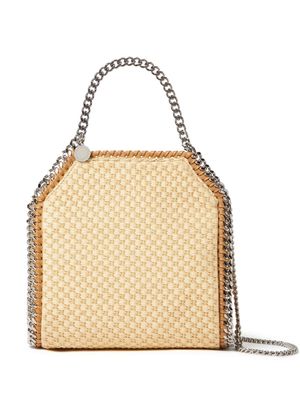 Stella McCartney mini Falabella raffia tote bag - Neutrals