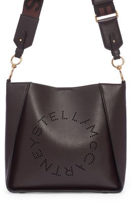 Stella McCartney Mini Faux Leather Crossbody Bag in Chocolate Brown