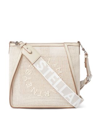 Stella McCartney mini logo-embroidered mesh bag - Neutrals