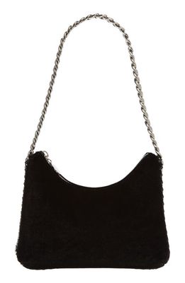 Stella McCartney Mini Velvet Shoulder Bag in 1000 - Black