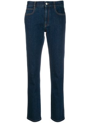 Stella McCartney monogram-lining slim-fit jeans - Blue