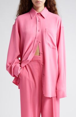 Stella McCartney Oversize Button-Up Shirt in 5560 - Bright Pink