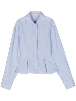 Stella McCartney panelled-bodice cotton shirt - Blue