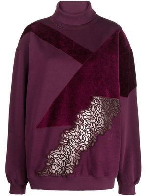 Stella McCartney panelled oversize sweatshirt - Purple