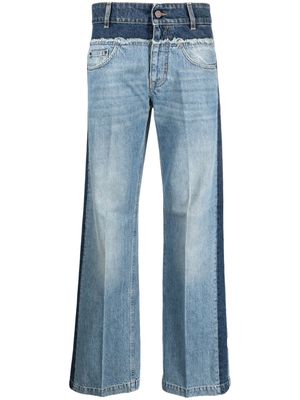 Stella McCartney panelled straight-leg jeans - Blue