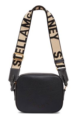 Stella McCartney Perforated Logo Faux Leather Camera Bag in Black