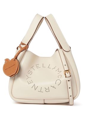 Stella McCartney perforated-logo tote bag - Neutrals