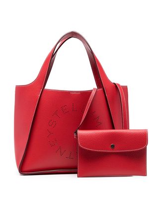 Stella McCartney perforated-logo tote bag - Red