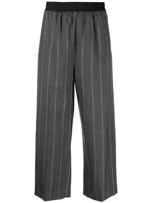 Stella McCartney pinstripe cropped wool trousers - Grey