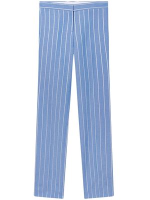 Stella McCartney pinstripe straight-leg trousers - Blue