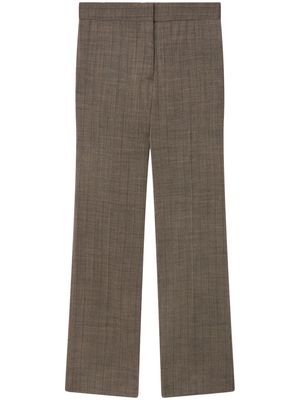 Stella McCartney pinstriped mélange straight-leg trousers - Brown