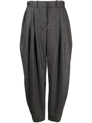 Stella McCartney pinstriped pleated wide-leg trousers - Grey
