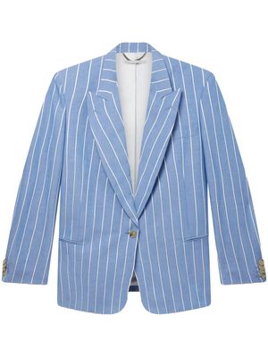 Stella McCartney pinstriped single-breasted blazer - Blue