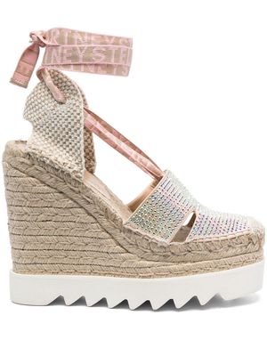 Stella McCartney platform logo-print espadrilles - Neutrals