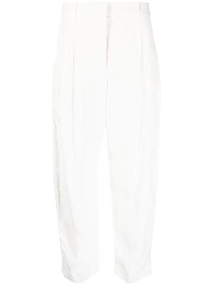 Stella McCartney pleated cropped trousers - White
