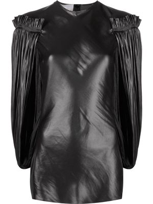 Stella McCartney pleated cut-out sleeves blouse - Black