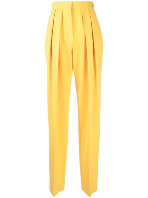 Stella McCartney pleated straight-leg trousers - Yellow