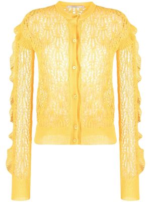 Stella McCartney pointelle-knit buttoned cardigan - Yellow