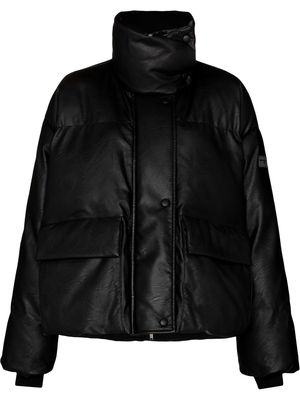 Stella McCartney polished-finish padded coat - Black