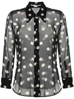 Stella McCartney polka-dot georgette shirt - Black