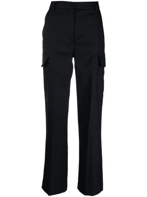 Stella McCartney pressed-crease cargo-pocket straight trousers - Black