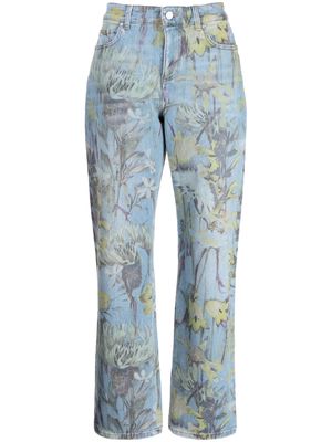 Stella McCartney Rewild Flora denim trousers - Blue