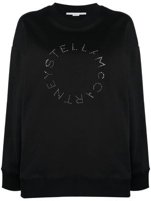 Stella McCartney rhinestone-embellished logo sweatshirt - Black