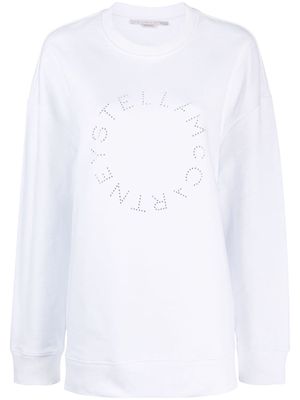 Stella McCartney rhinestone-embellished logo sweatshirt - White