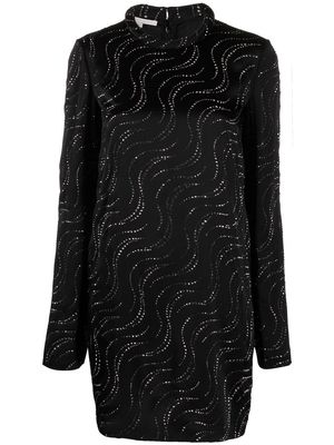 Stella McCartney rhinestone embellished shift dress - Black
