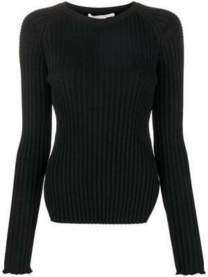 Stella McCartney rib-knit long-sleeve top - Black