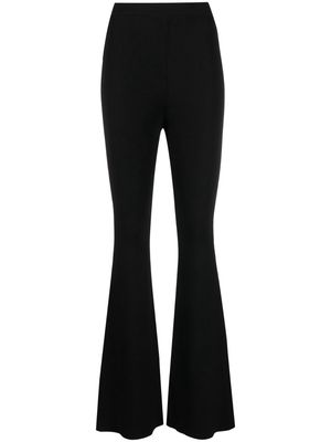 Stella McCartney ribbed-knit flared trousers - Black
