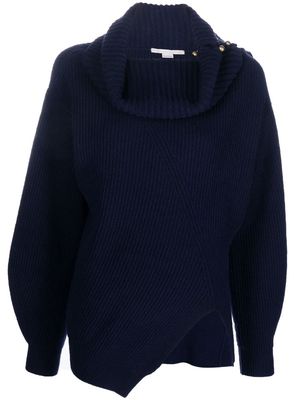 Stella McCartney roll-neck rib-knit jumper - Blue