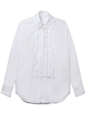 Stella McCartney ruffled-detail cotton shirt - White