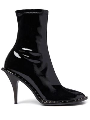 Stella McCartney Ryder lacquered ankle boots - Black