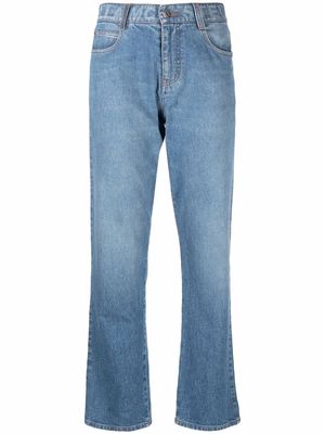 Stella McCartney Salt & Pepper Logo slim-cut jeans - Blue
